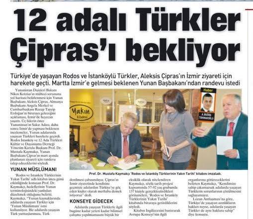 16 Ocak 2016 Ege Telgraf gazetesi